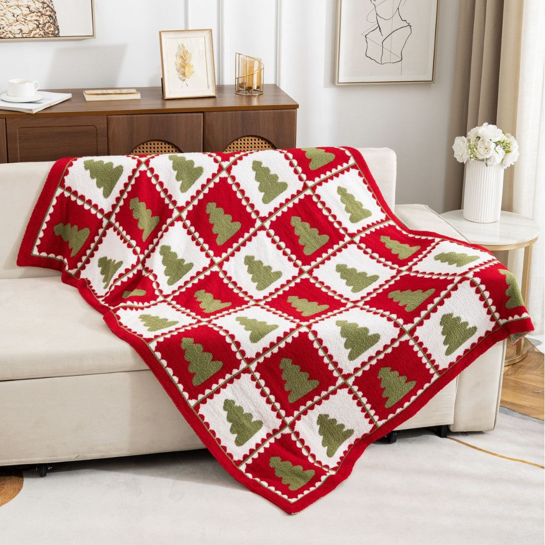 Cosy Holiday Snowflake Throw Blanket