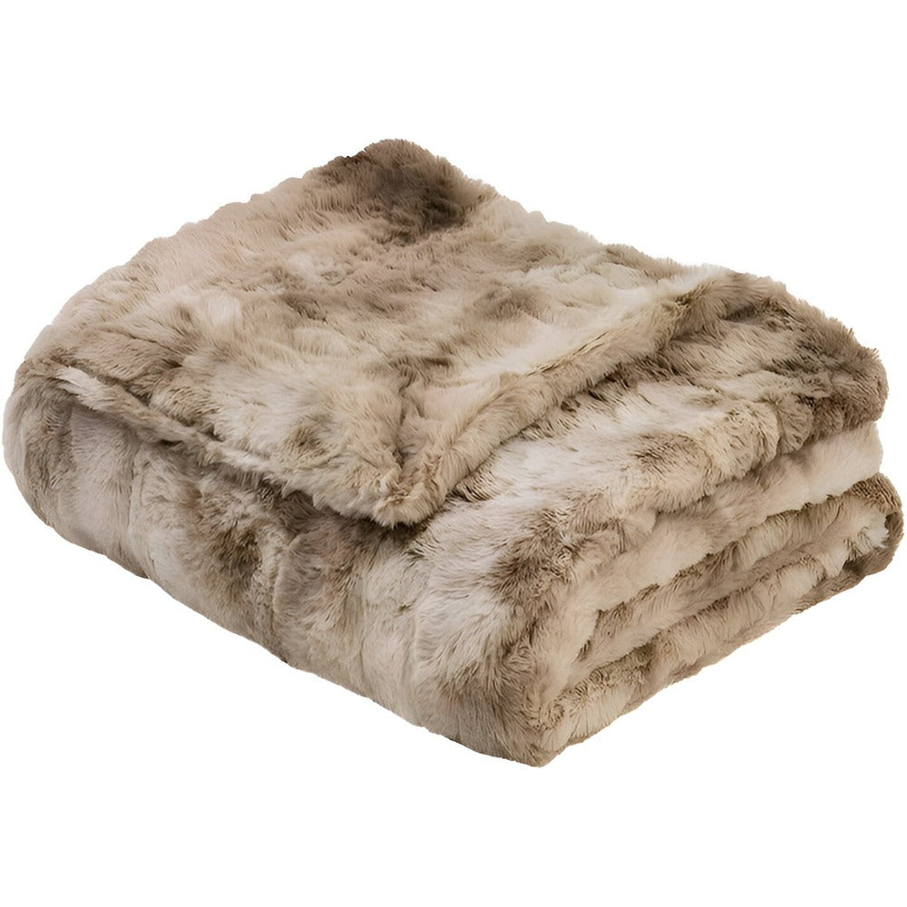 Soft Velour Winter Blanket – Warm Coral Fleece Blanket in Batik Style