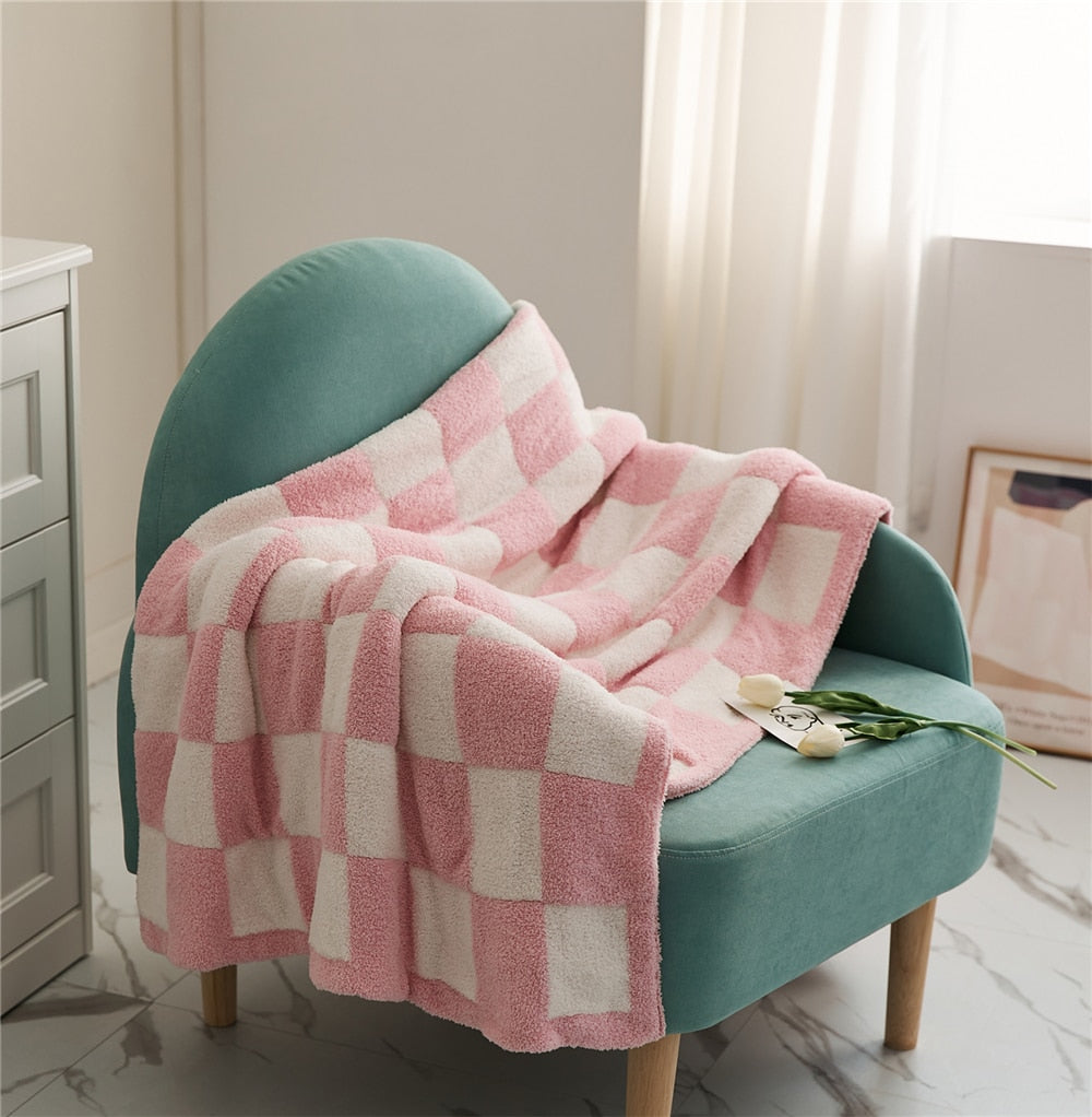 COLORFUL CHECKERBOARD THROW