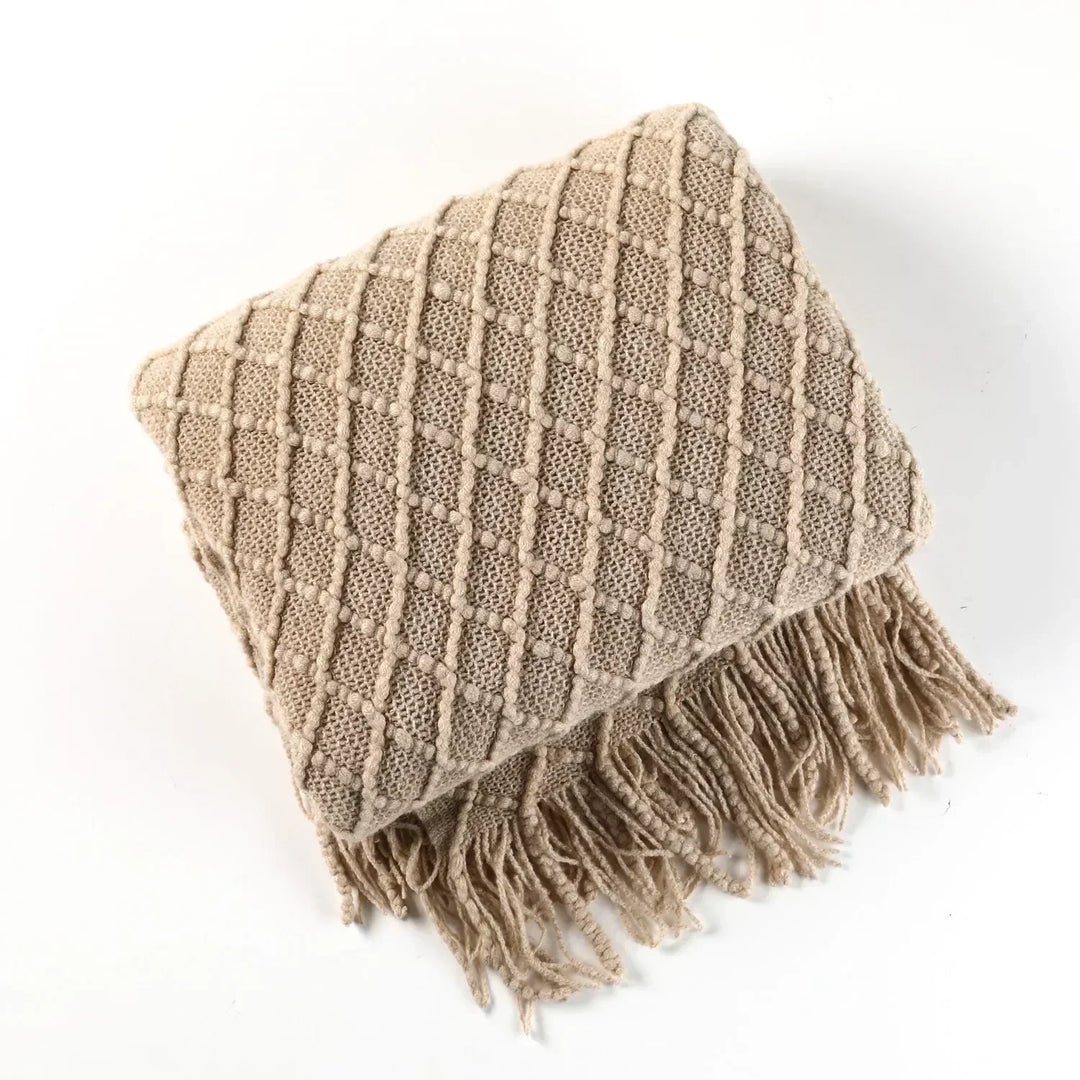 Nordic Style Thick Knitted Blanket
