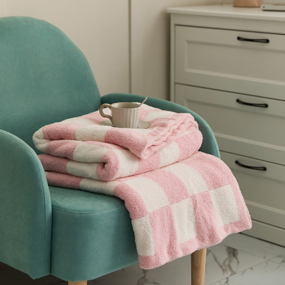 COLORFUL CHECKERBOARD THROW