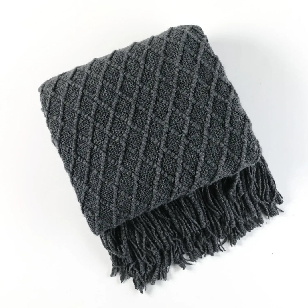 Nordic Style Thick Knitted Blanket