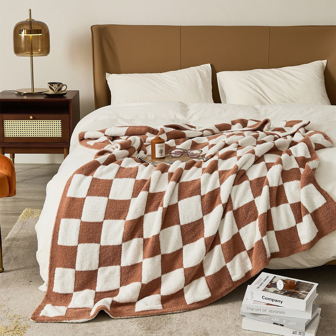 COLORFUL CHECKERBOARD THROW
