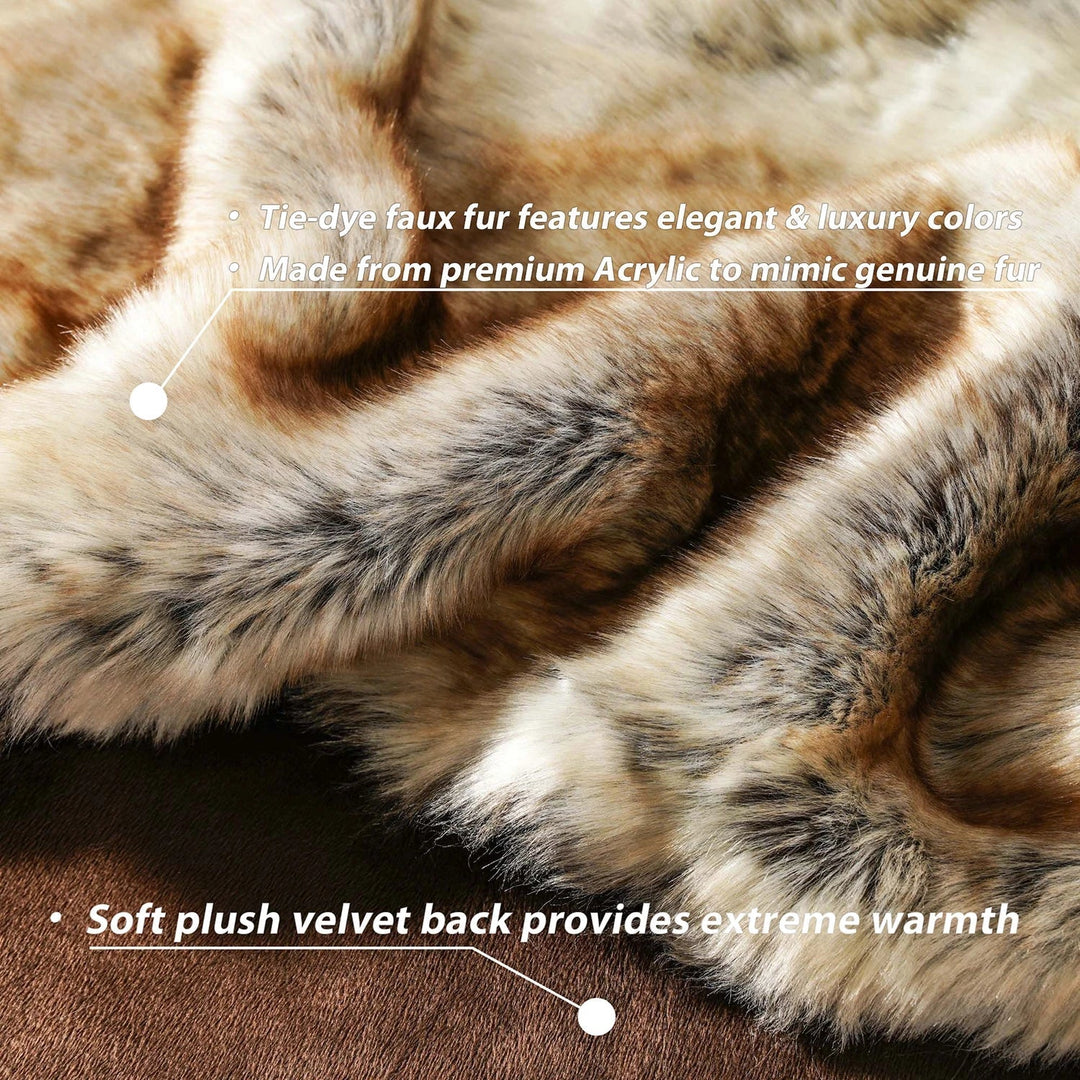 Luxury Faux Fur Blanket - Soft &amp; Warm - Winter Throw - For Sofa &amp; Bedroom