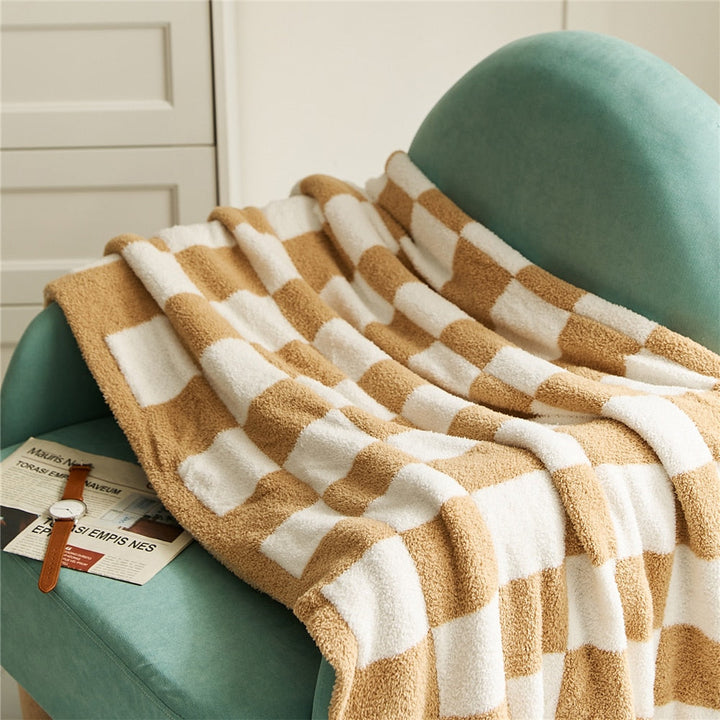COLORFUL CHECKERBOARD THROW