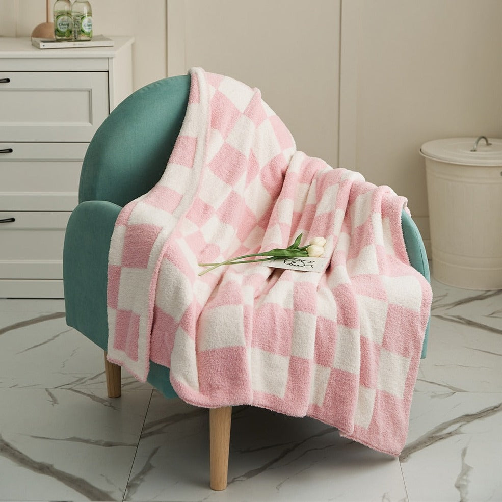 COLORFUL CHECKERBOARD THROW