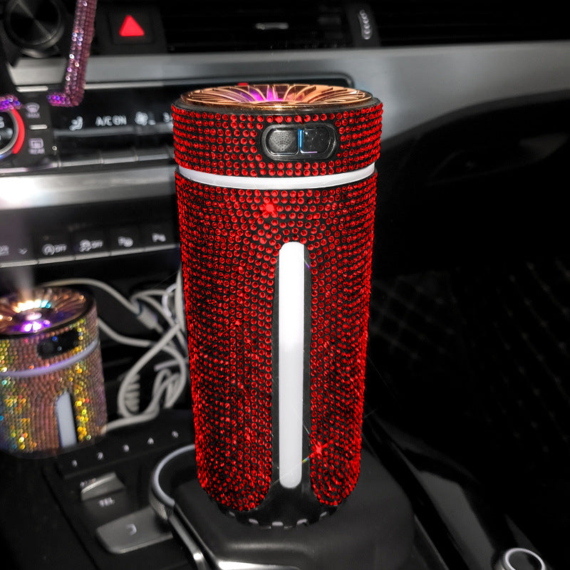 Rhinestone car diffuser in cup holder