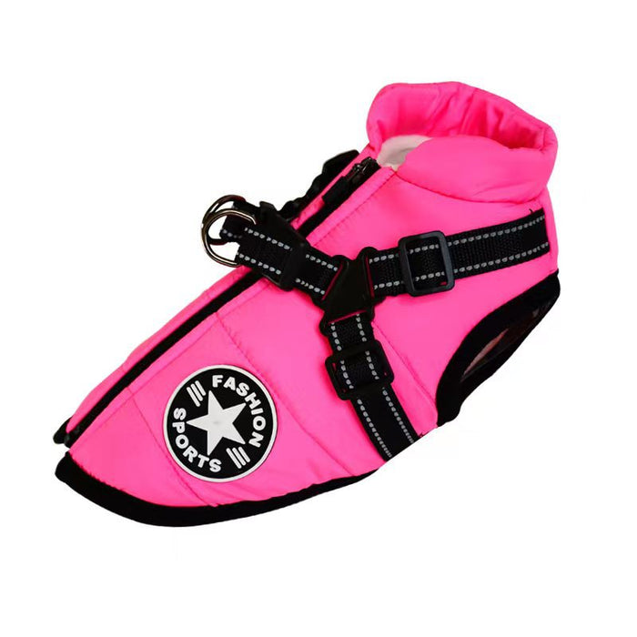 Snugleigh Waterproof padded dog coat with built-in harness