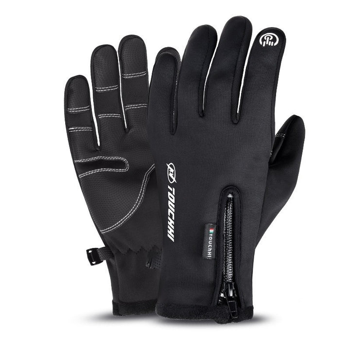 Windproof cycling gloves with USB heating element