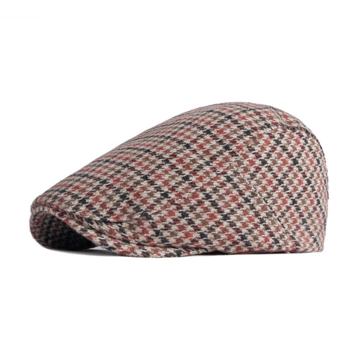 Snugleigh Houndstooth Flat Cap with Soft Lining