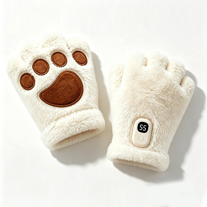 Snugleigh Heated fingerless cat-paw gloves, rechargeable
