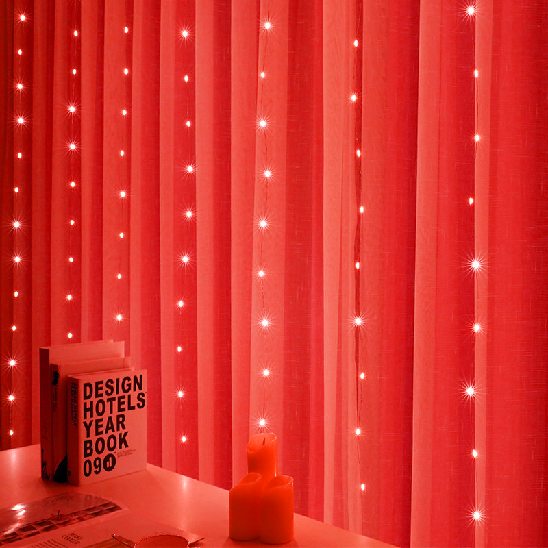 LED Curtain Fairy Lights USB With Remote Control Window