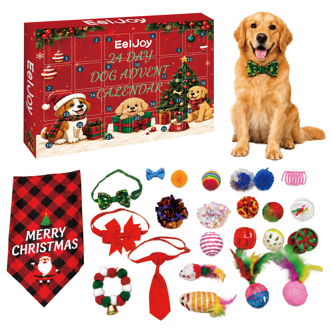 Christmas advent calendar for dogs with toys