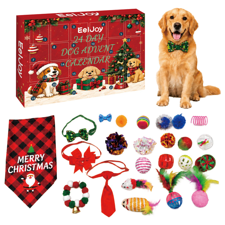 Christmas advent calendar for dogs with toys