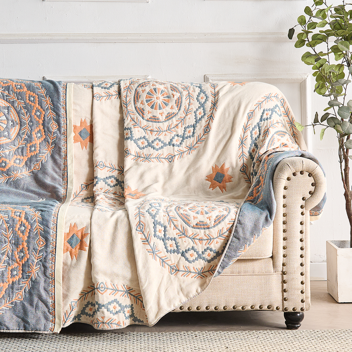 Cotton Mandala Throw Blanket for Home Decor