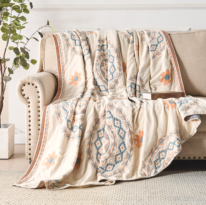 Cotton Mandala Throw Blanket for Home Decor