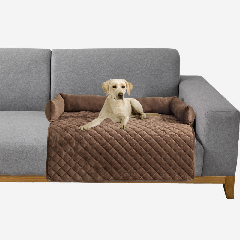 Curved Dog Sofa Bed With Pillow To Protect Furniture