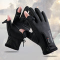 Winter gloves with flip-open fingertips