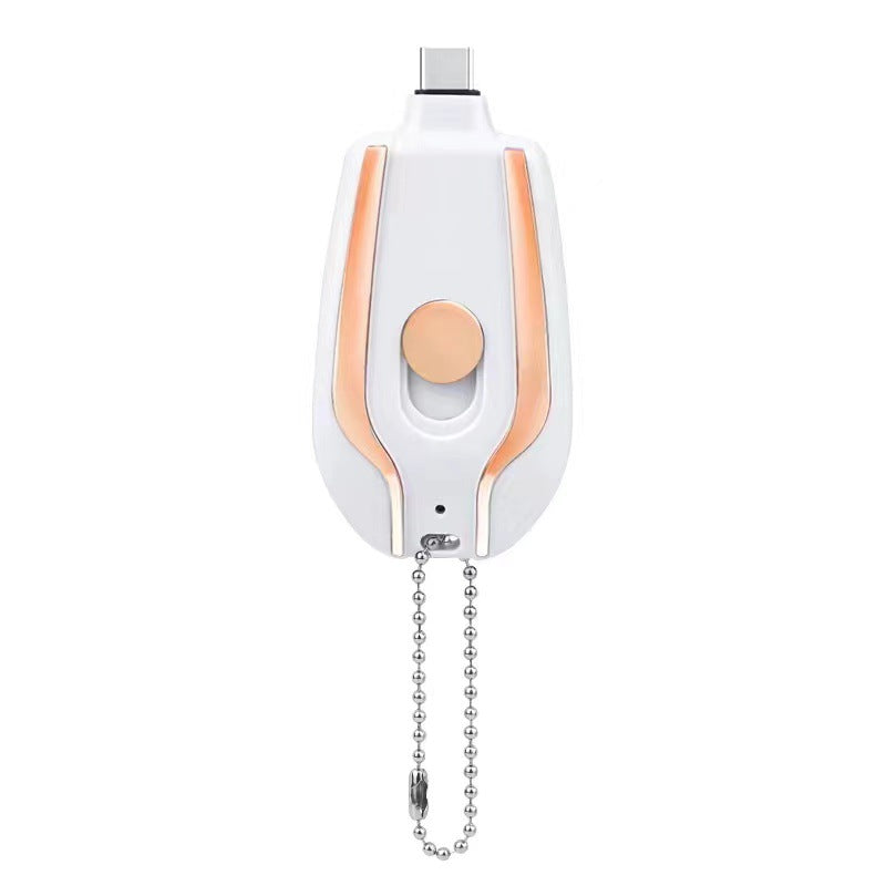 Keychain mini power bank attached to keys