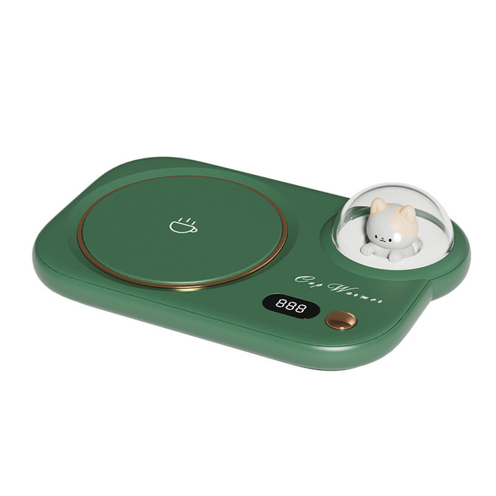 Cup warmer with glowing pet night light dome