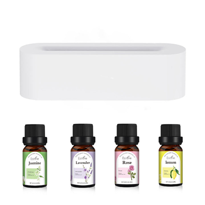 Flame Aroma Diffuser With 10ml Essential Oils, 7 Colour Light