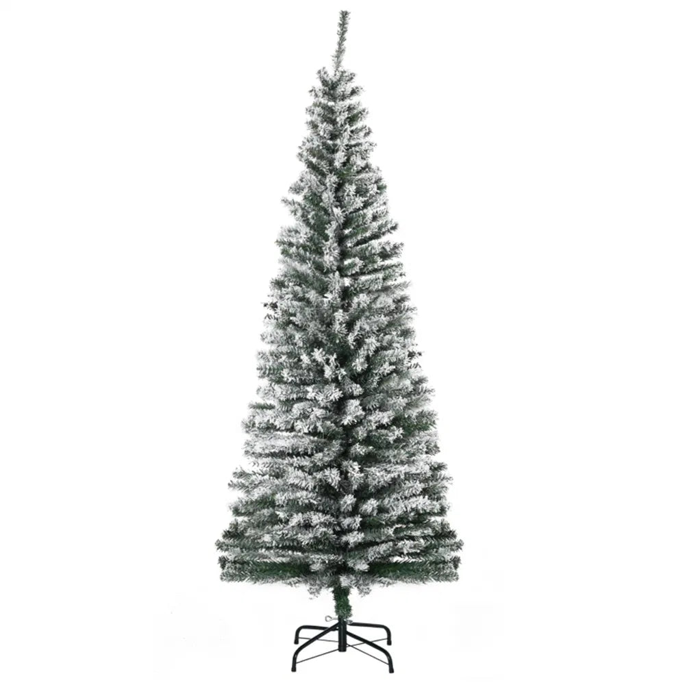 Snow-flocked slim tree, 6ft, unlit