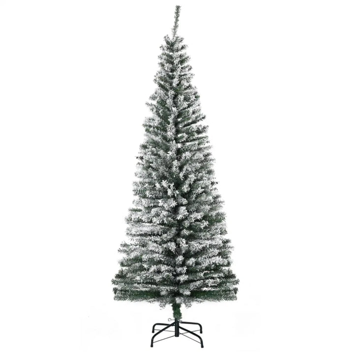 Snow-flocked slim tree, 6ft, unlit