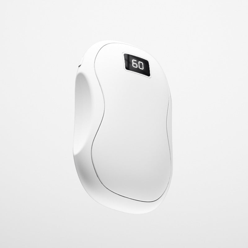 Black mini hand warmer with digital display