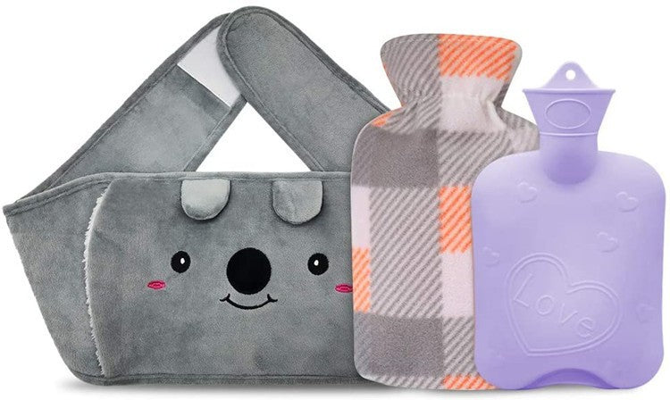 Large Animal Hot Water Bottle Belt With Washable Cloth Cover