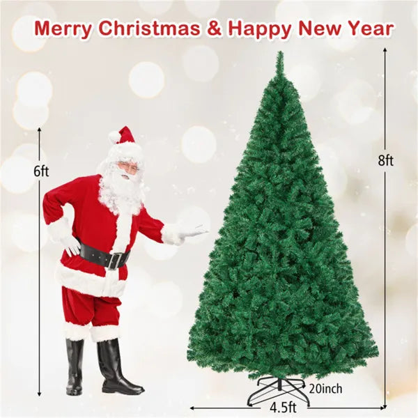 Full green 8ft artificial Christmas tree