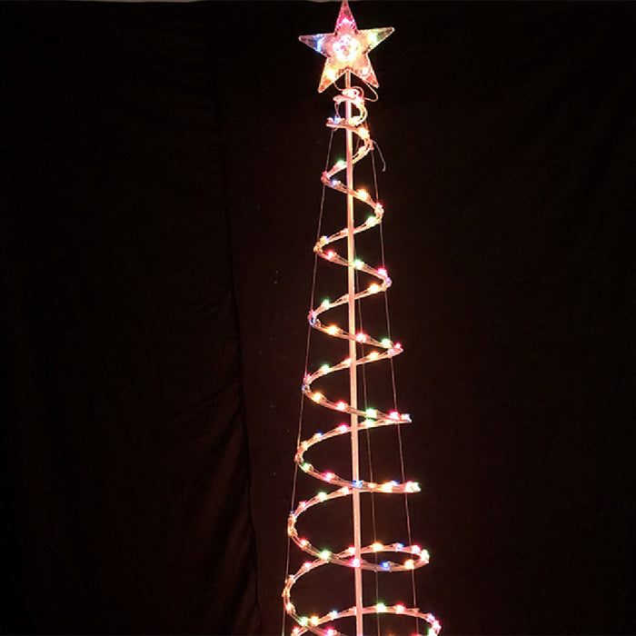 Snugleigh Pop-up LED spiral Christmas tree with star topper