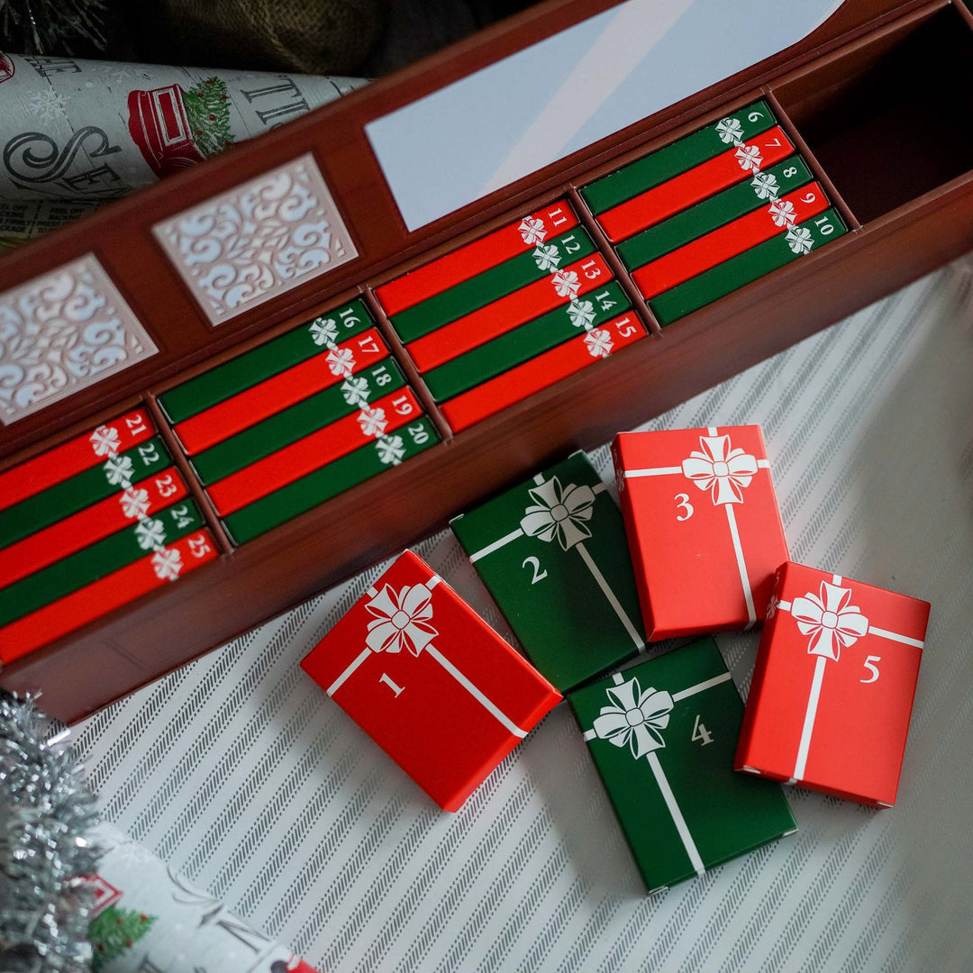 Red bookcase Christmas blind box with mini books