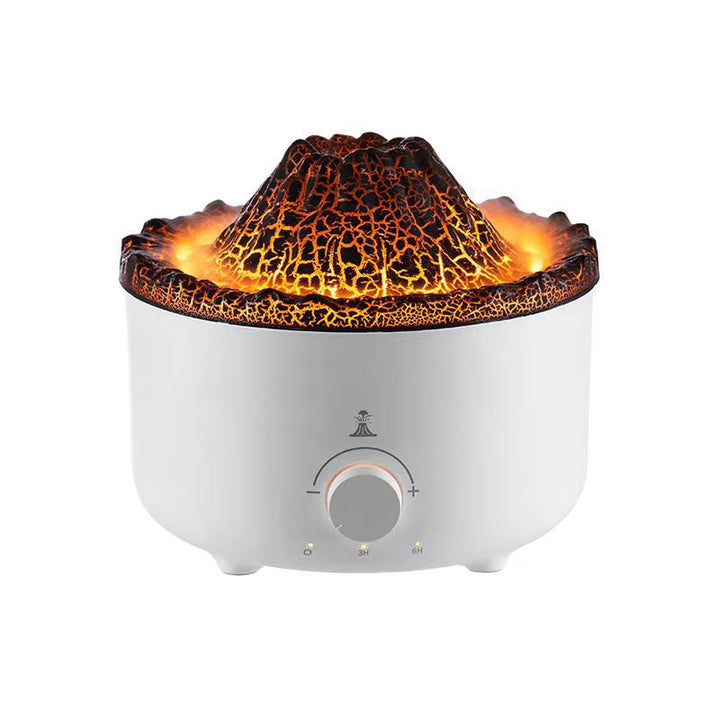 Small Silent Volcano Flame Humidifier With Remote, USB Diffuser