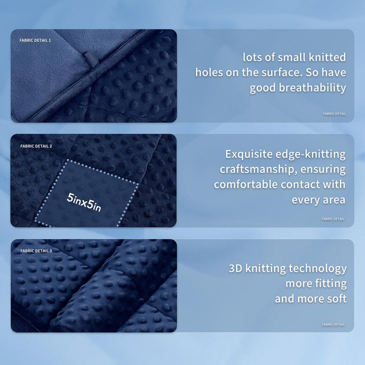 Cosy Comfort Dots Weighted Blanket - Cooling Microfibre Comfort Layer