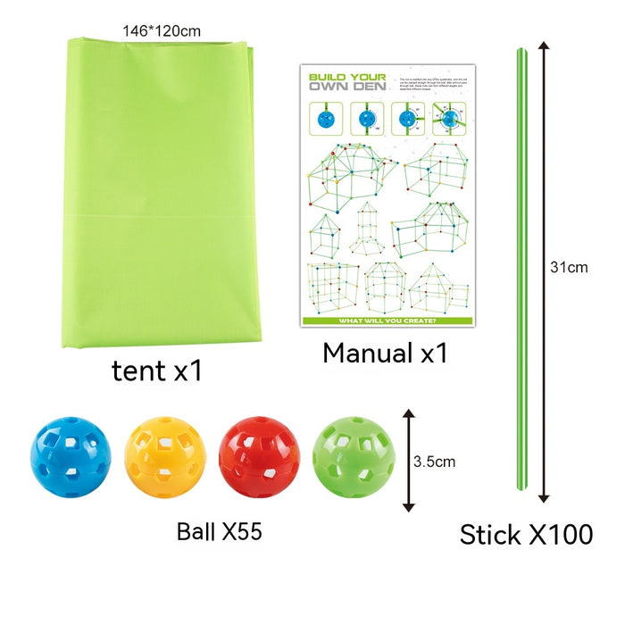 Snugleigh Den Building Kit for Kids with Glow-in-the-Dark Sticks