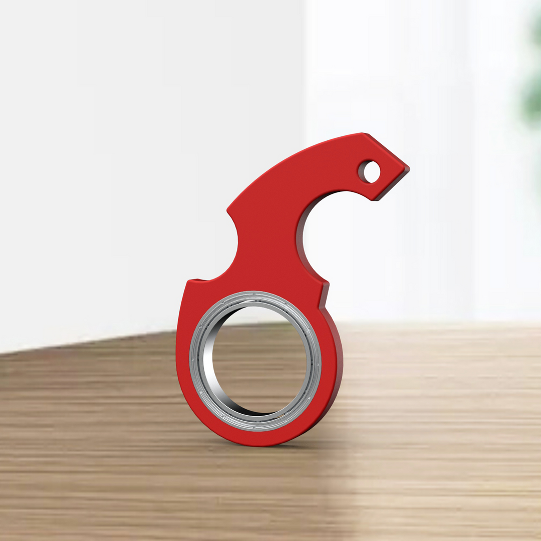 Fidget spinner keyring on set of keys