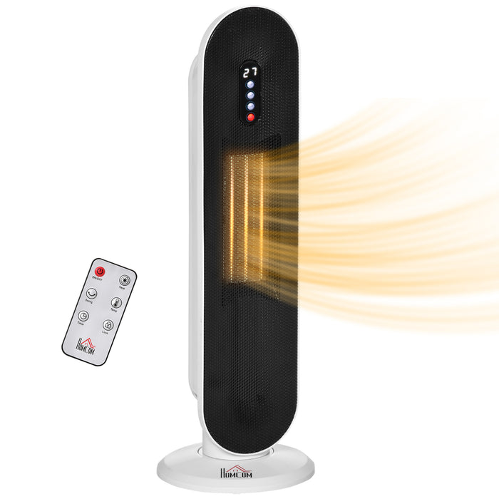 Snugleigh White Ceramic Tower Heater 2000W with 24h Timer and Remote