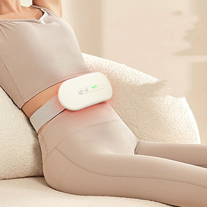 Cream rechargeable heated waist belt