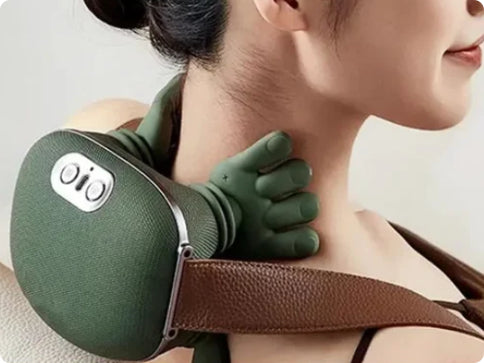 Cordless neck and shoulder kneading massager