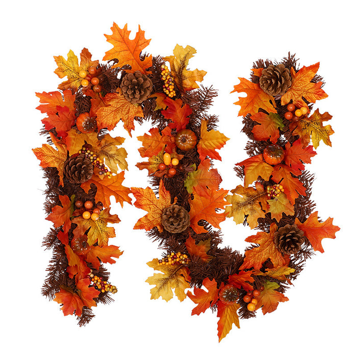 Snugleigh Autumn garland with maple leaves, pine cones and berries