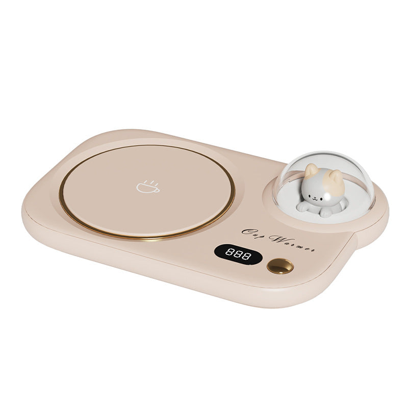 Cup warmer with glowing pet night light dome