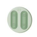 Round heated foot warmer pad with feet resting