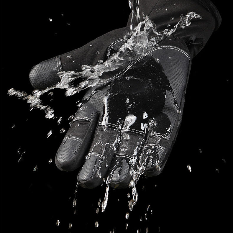Winter gloves with flip-open fingertips