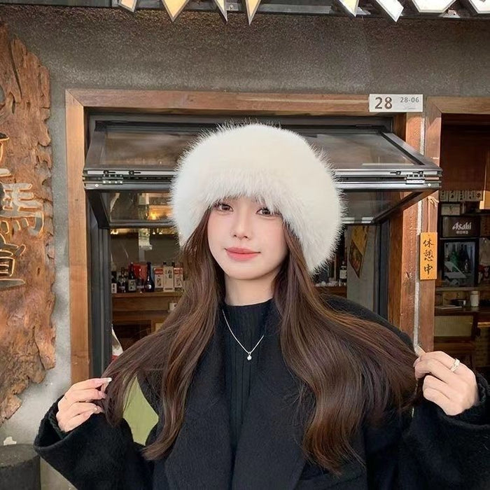 Snugleigh Fluffy Faux Fur Hat with Rolled Brim