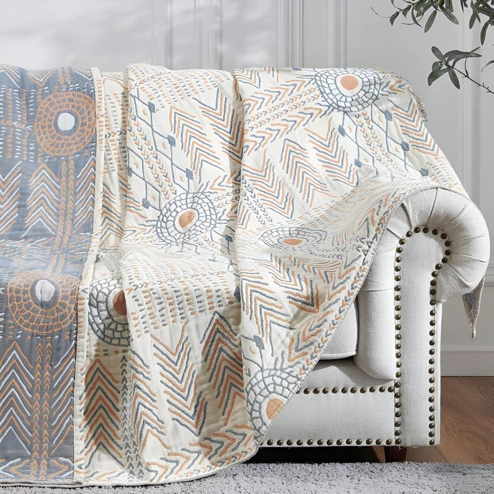 Elegant Reversible Blanket Versatile Sofa &amp; Bedroom Accent