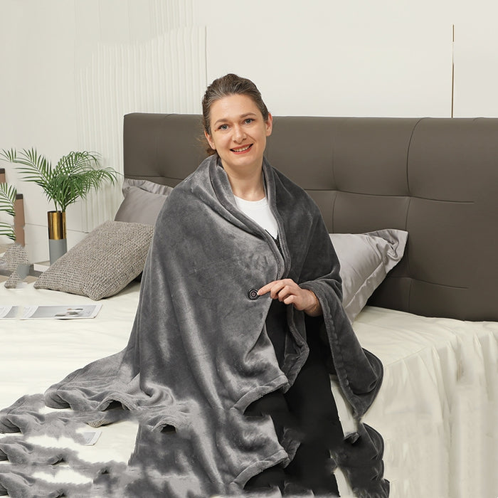 Snugleigh USB Heated Shawl Wrap Blanket in Soft Fleece, 150 x 80 cm