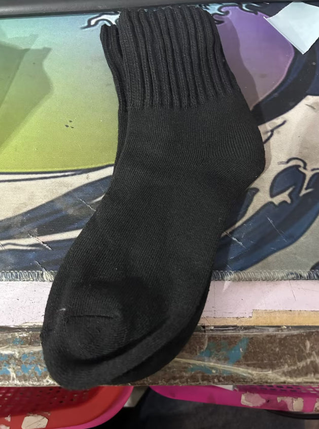 Thick caramel knit crew socks