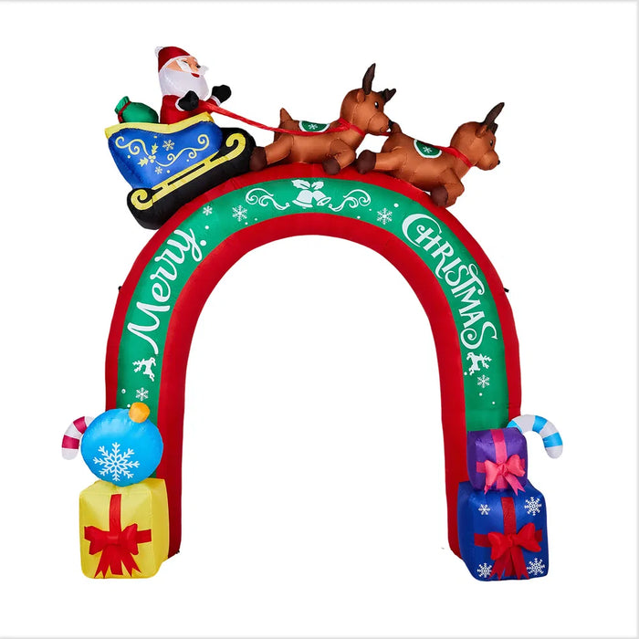 Snugleigh 10ft Inflatable Christmas Archway with Santa's Sleigh