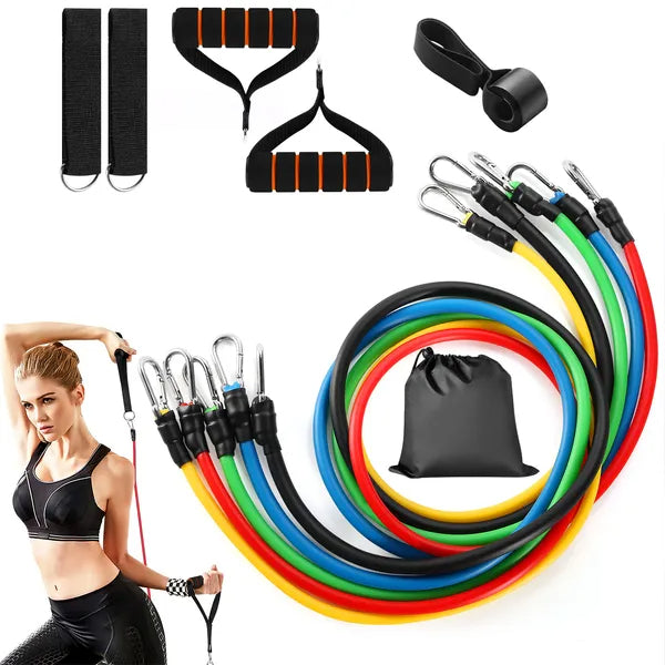 Snugleigh 11-piece resistance band set with door anchor