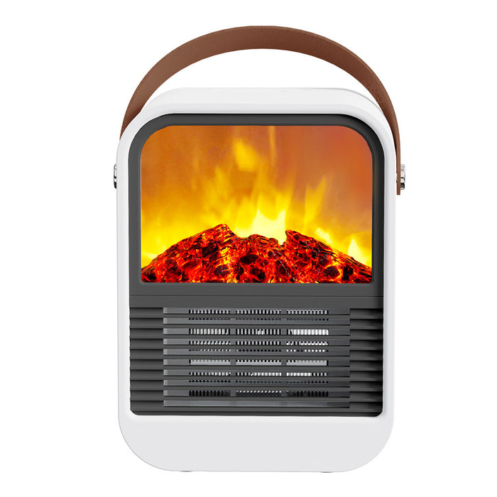 Snugleigh Portable Flame Effect Fan Heater with Leather Handle